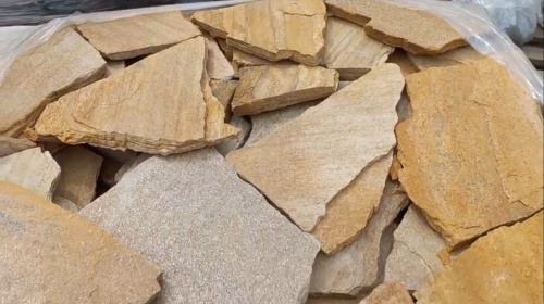 Плитняк златолит жёлтый для цоколя купить в Камышлове