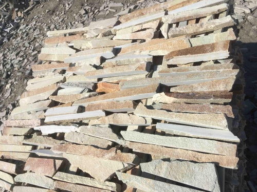 Горбушка златолит золотистый для облицовки купить в Камышлове